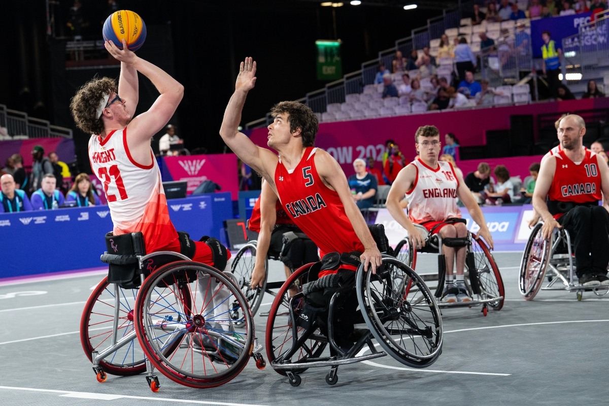 Team Canada and England Mens 3X3 basketball