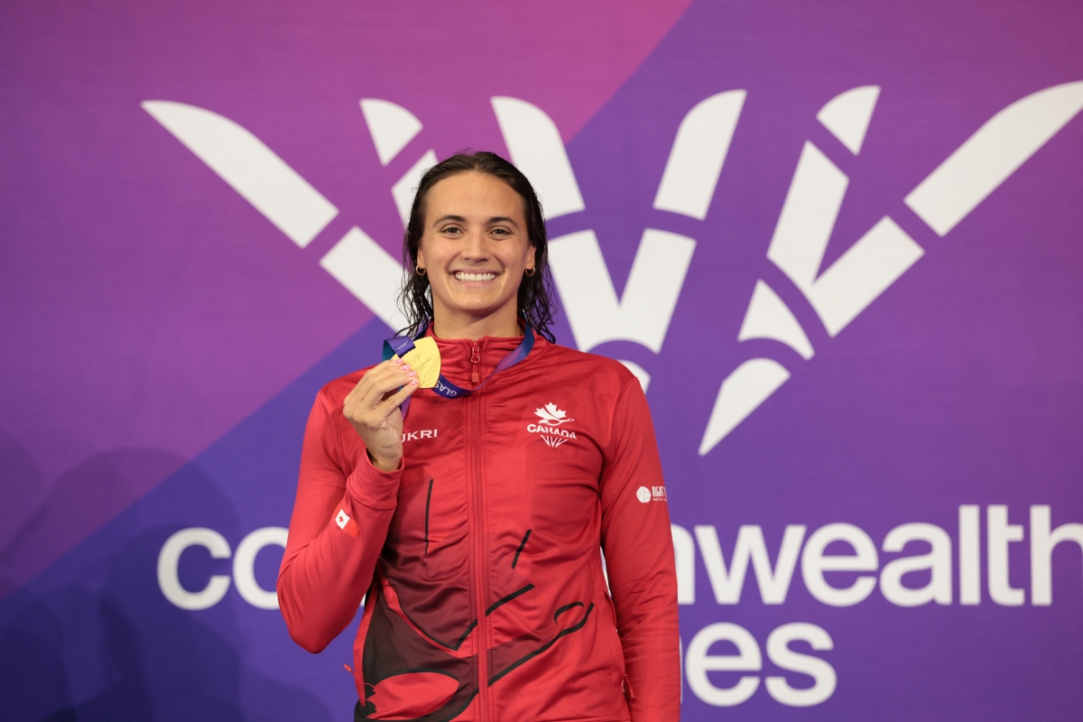 Kylie Masse with Gold Medal