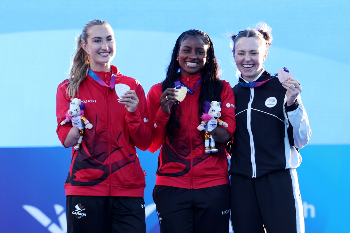 Haase and Dunbar on the podium