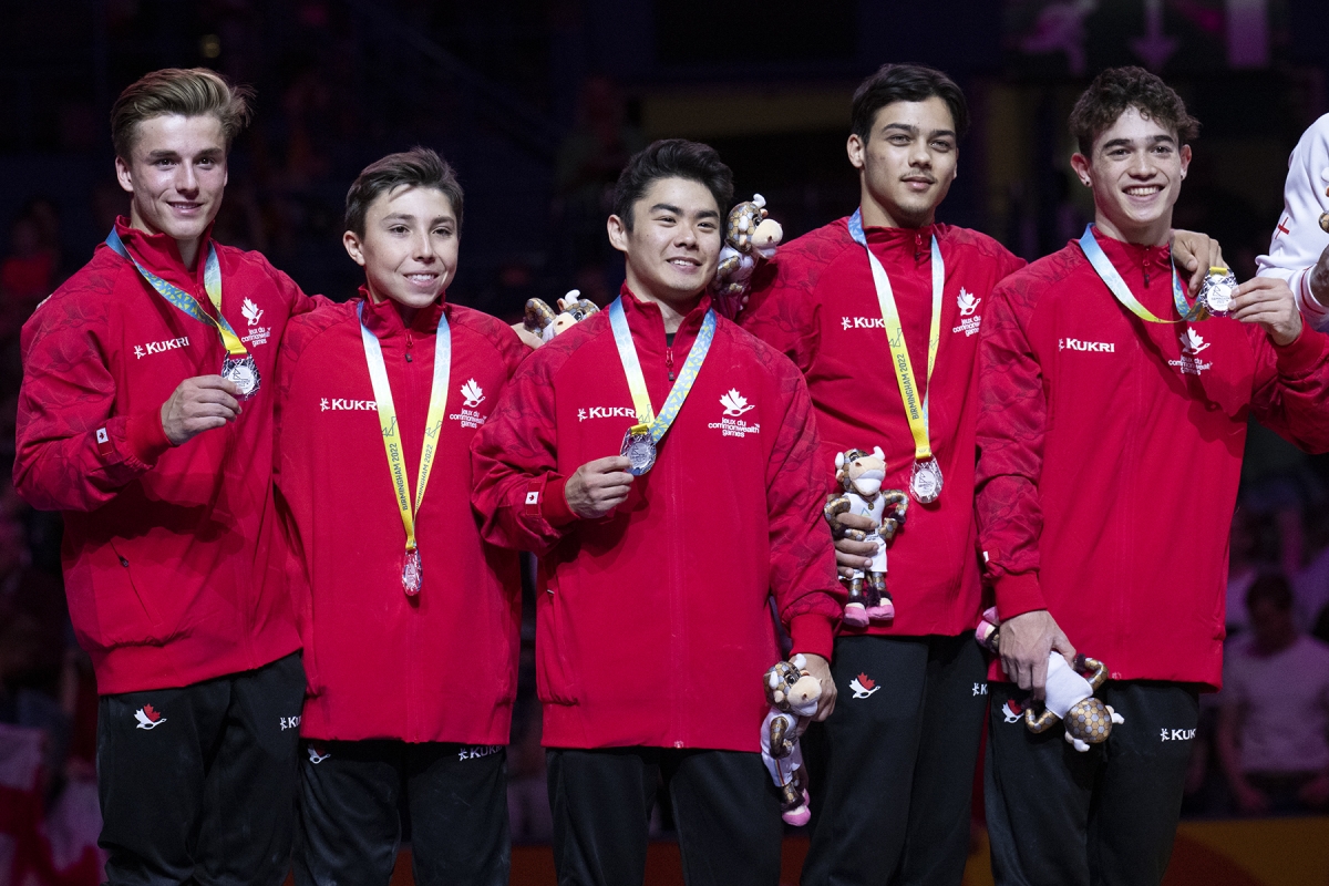 Canadian Athlete's Wearing Medals
