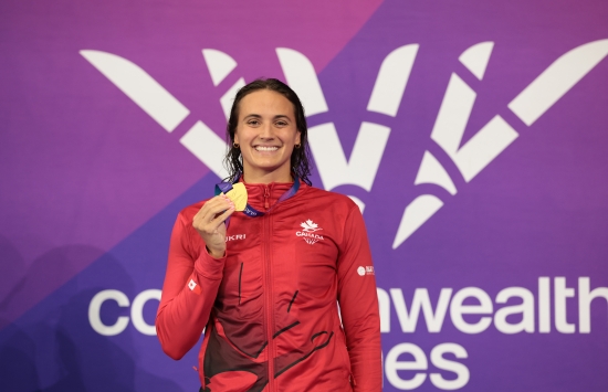Kylie Masse with Gold Medal
