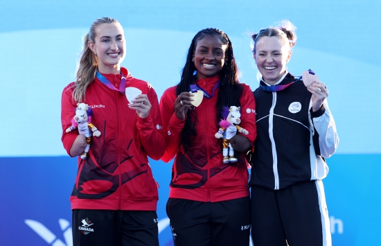 Haase and Dunbar on the podium