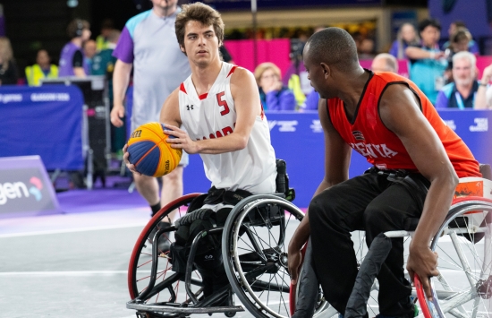 Mens Wheelchair 3X3 Basketball Team playing against Kenya