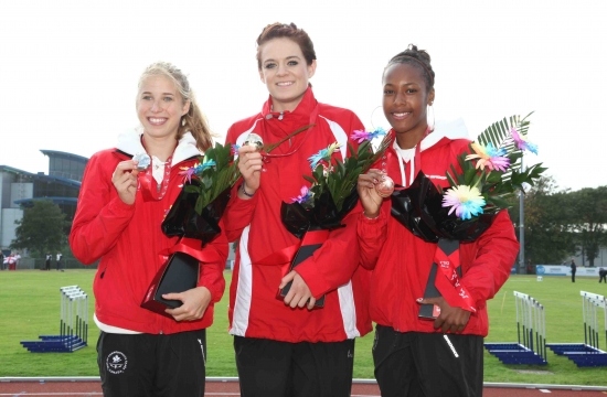 Caroline MORIN-HOUDE (Canada - Argent), Sophie PAPPS (Angleterre - Or), Shaina HARRISON (Canada - Bronze) Caroline MORIN-HOUDE (Canada - Argent), Sophie PAPPS (Angleterre - Or), Shaina H
