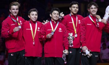 Canadian Athlete's Wearing Medals