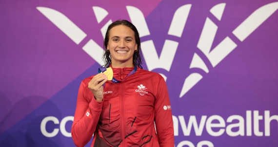 Kylie Masse with Gold Medal
