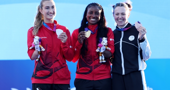 Haase and Dunbar on the podium