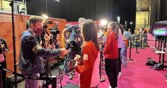 Media zone area from 2022 Birmingham Games